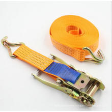 3Tons  polyester Cargo Ratchet Lashing Strap,  hanger nylon cargo lashing 1 tie down truck ratchet straps